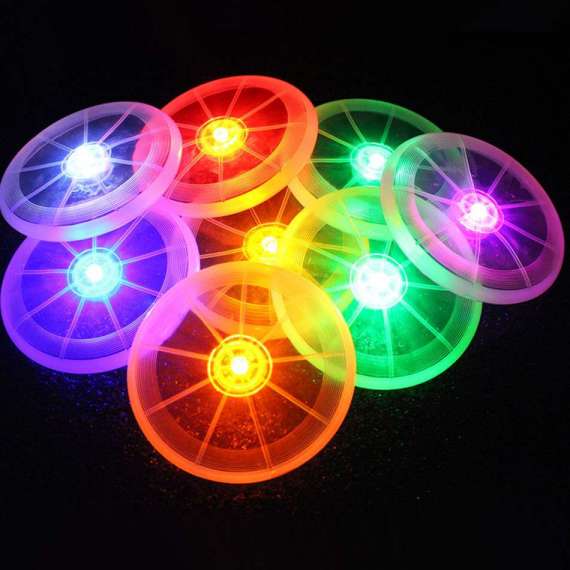 Glow LED Flying Disc for Night Game Desk Lamp Frisbee